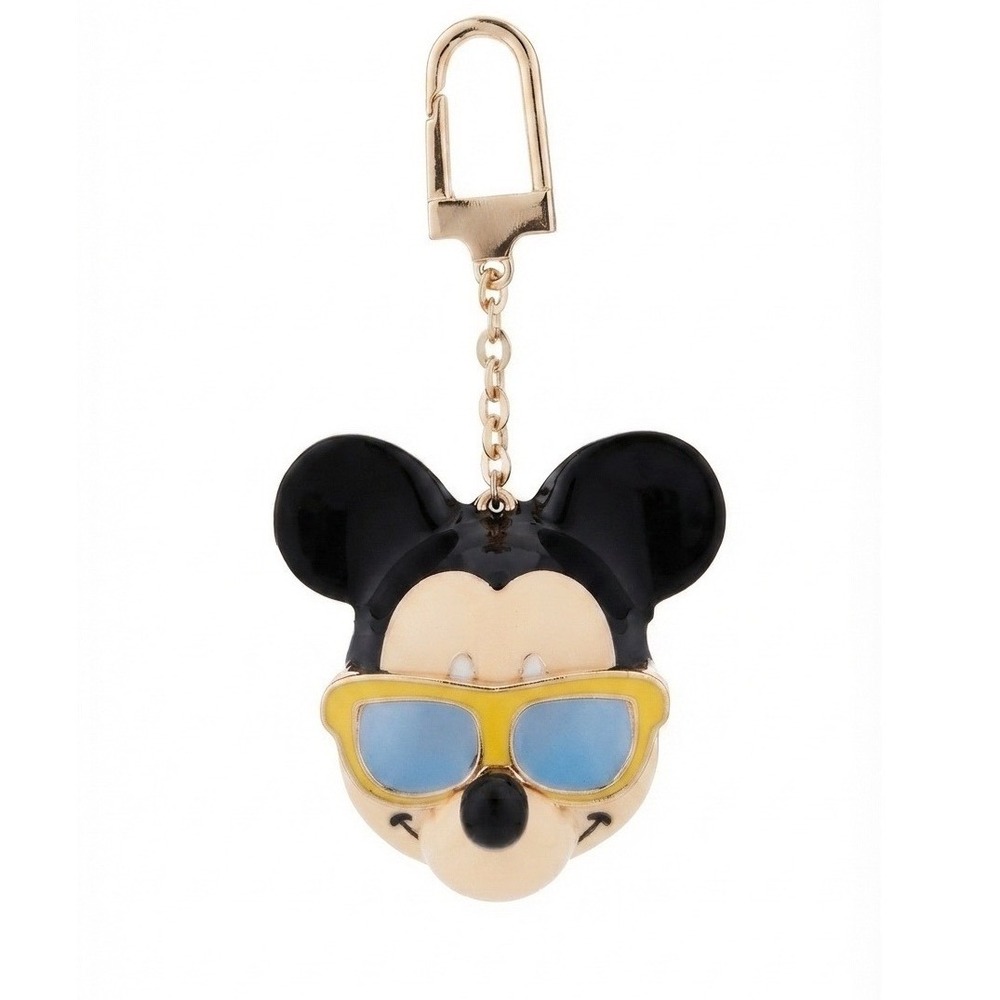 Disney x BaubleBar Mickey Mouse Sunglasses Bag Charm Keychain Gold Tone NIB